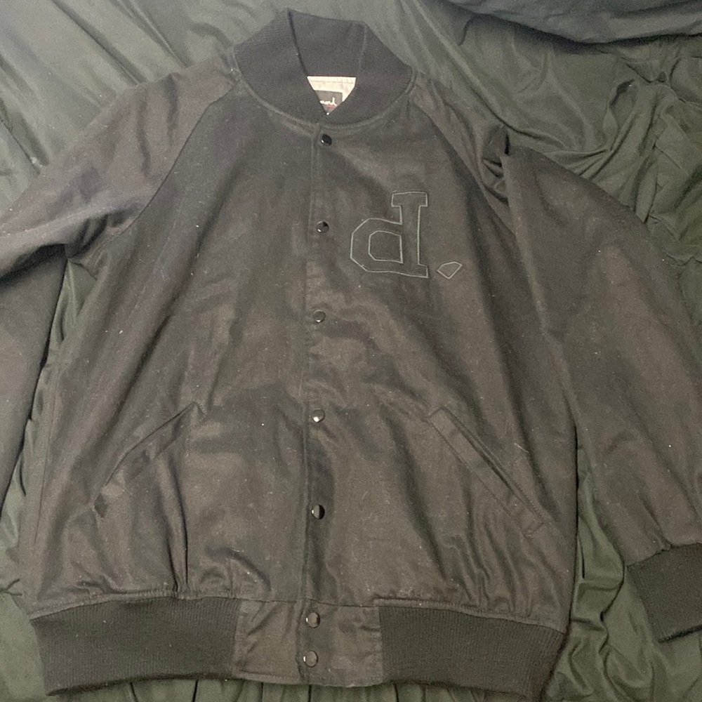 Diamond supply co varsity jacket black